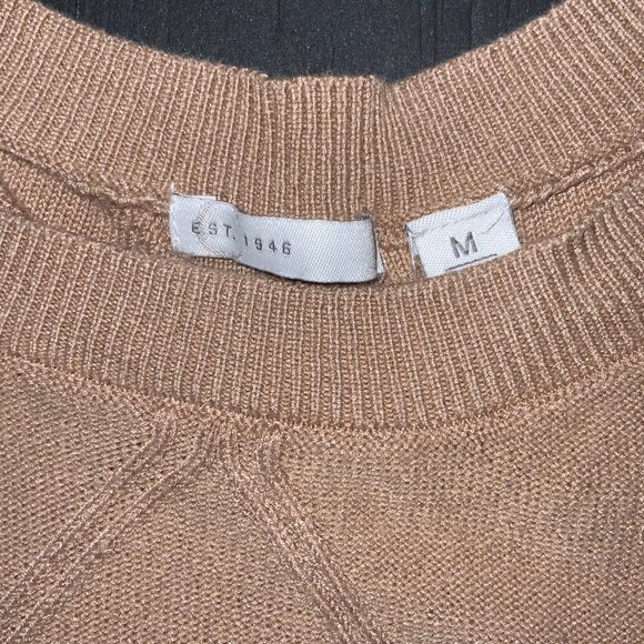 C est 1949 Stretch Brown 3/4 Sleeve Medium Sweater - Picture 3 of 5